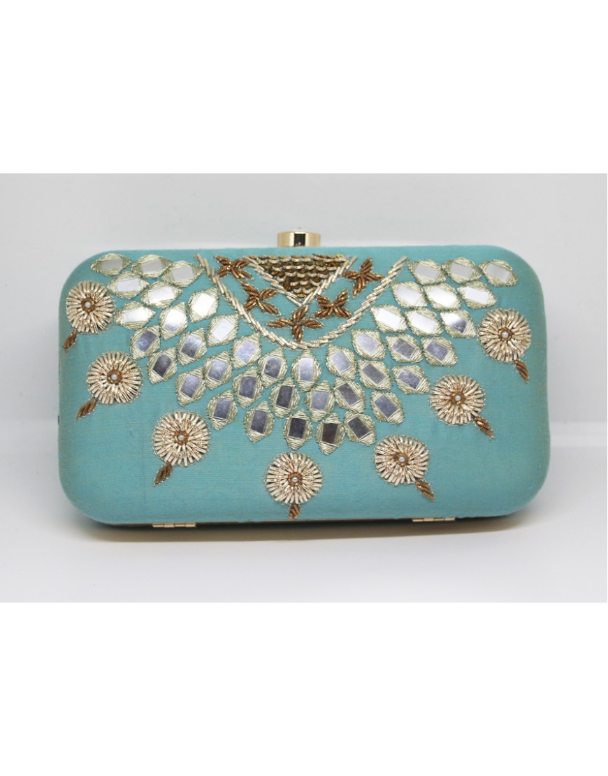 Fuscia Mirror Clutch styling